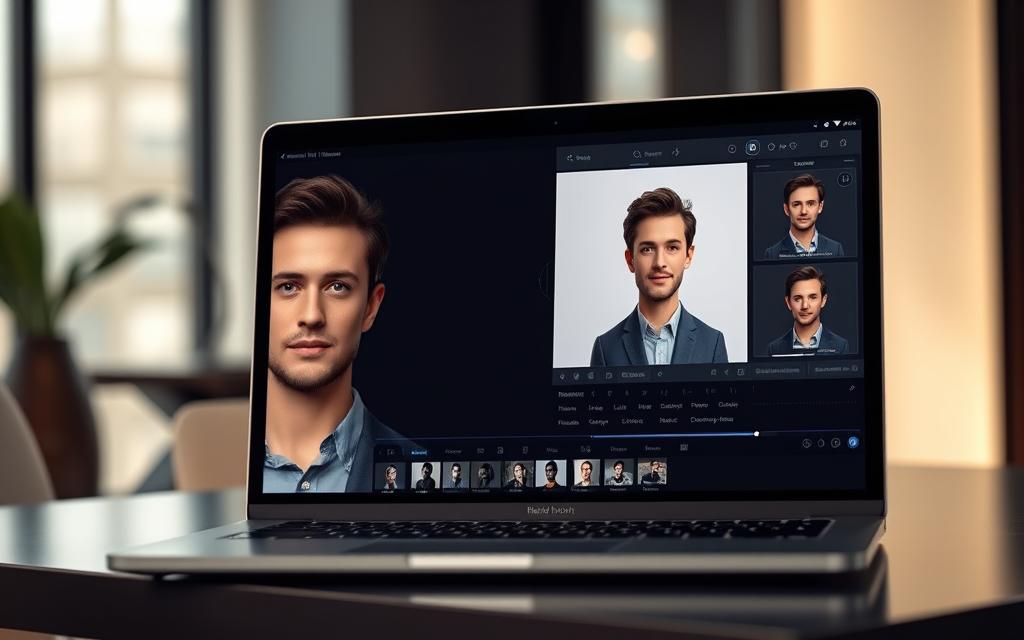 AI headshot generator app process